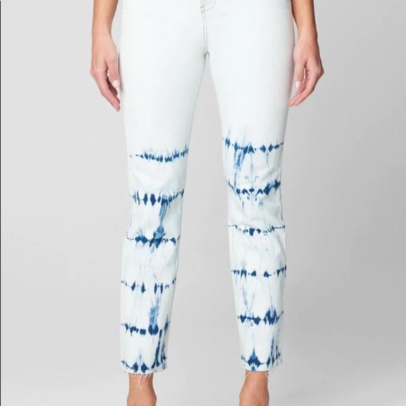 Blank NYC high rise Madison crop tie dye acid wash denim jeans - Picture 2 of 9